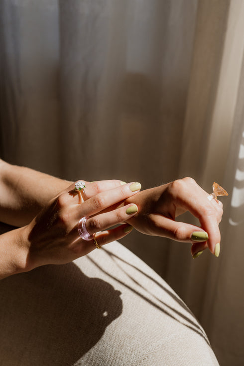 FLOWER RING PEACH